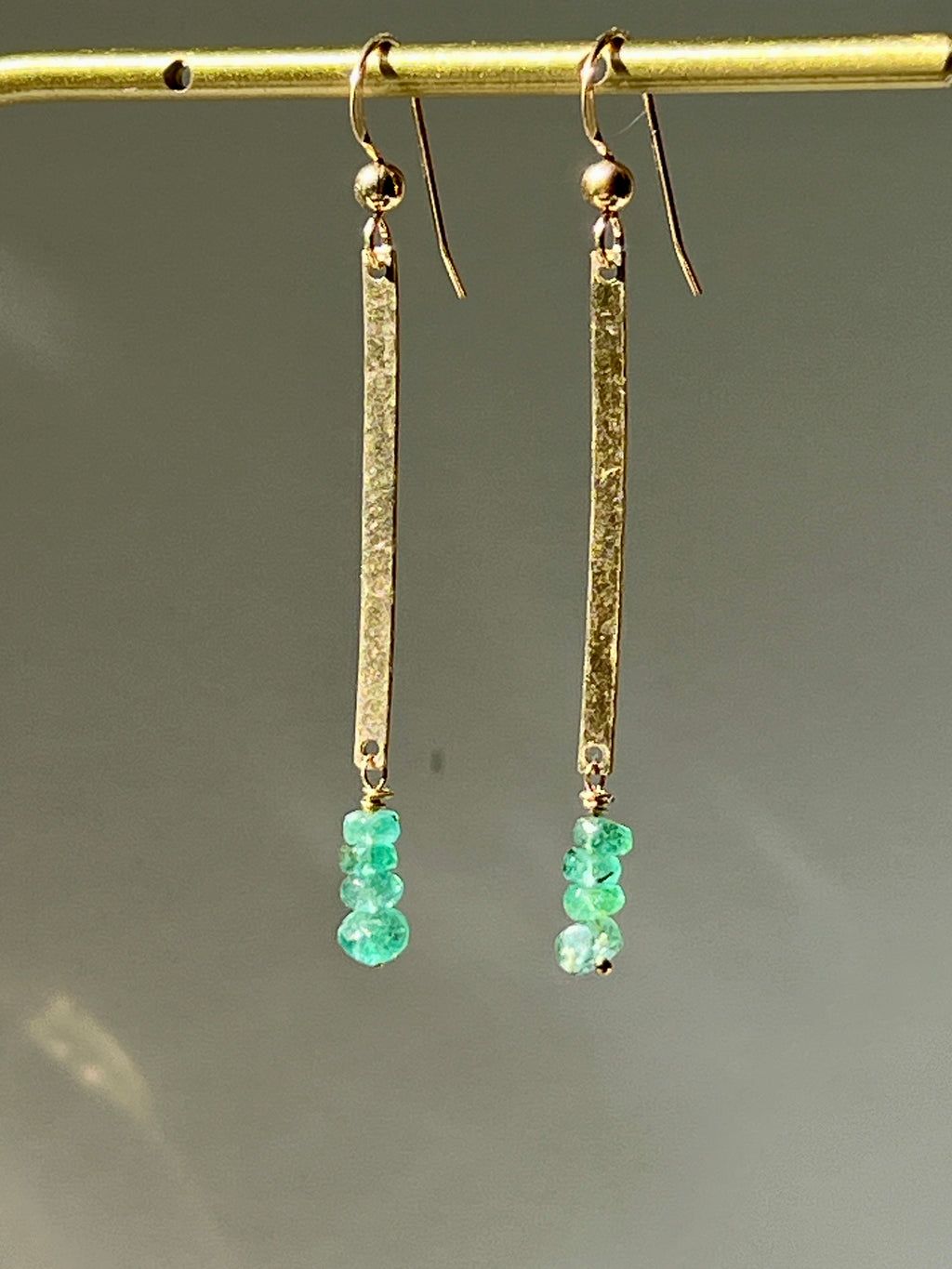Paraiba Tourmaline Bar Earrings