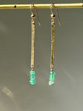 Paraiba Tourmaline Bar Earrings
