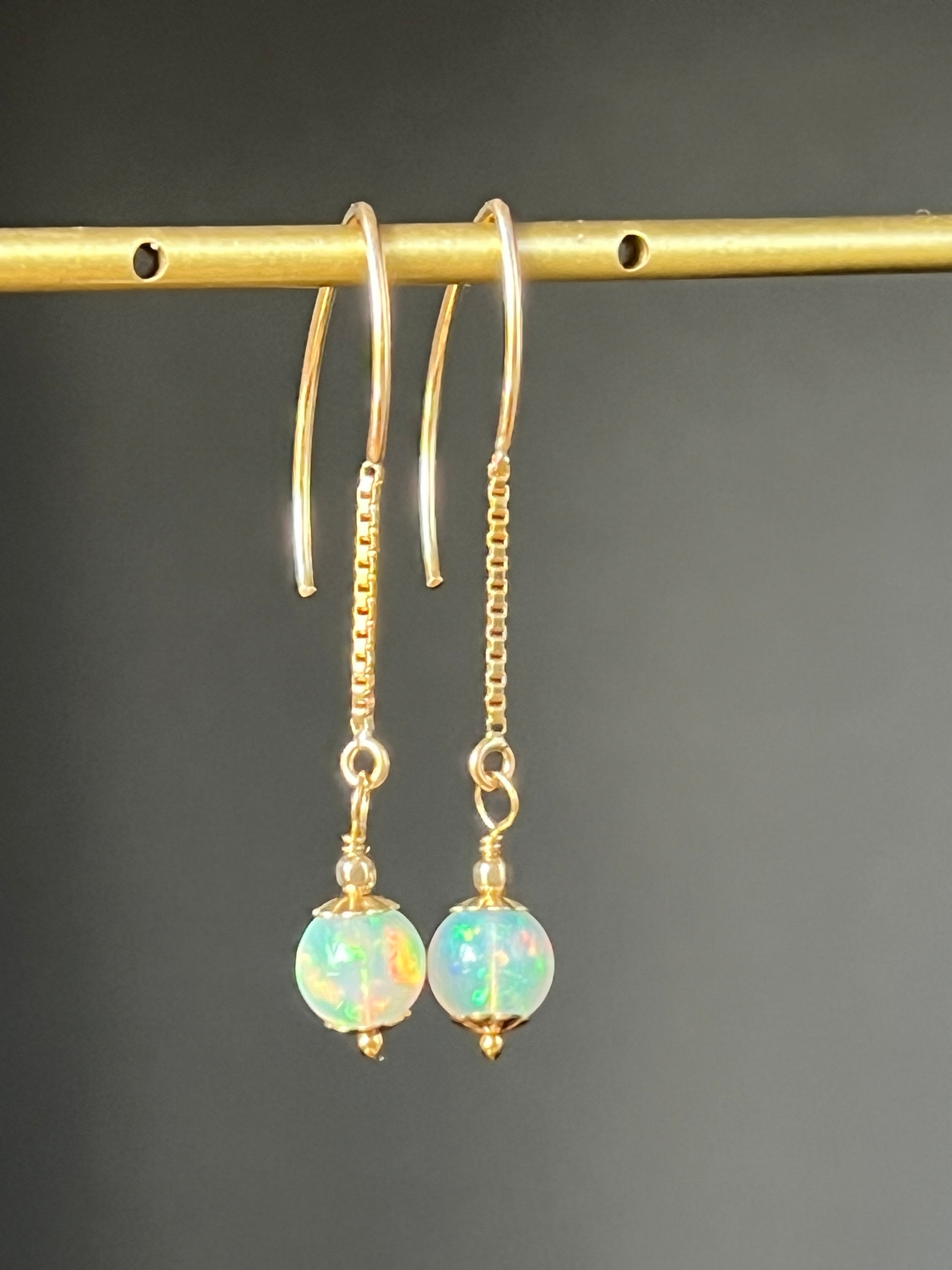 Mesmerizing Opal Marquis Delicate Drop Earrings