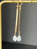 Moonstone Bar Dangle Earrings