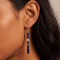 Orange Sodalite Bar Earrings in 14K Gold Fill