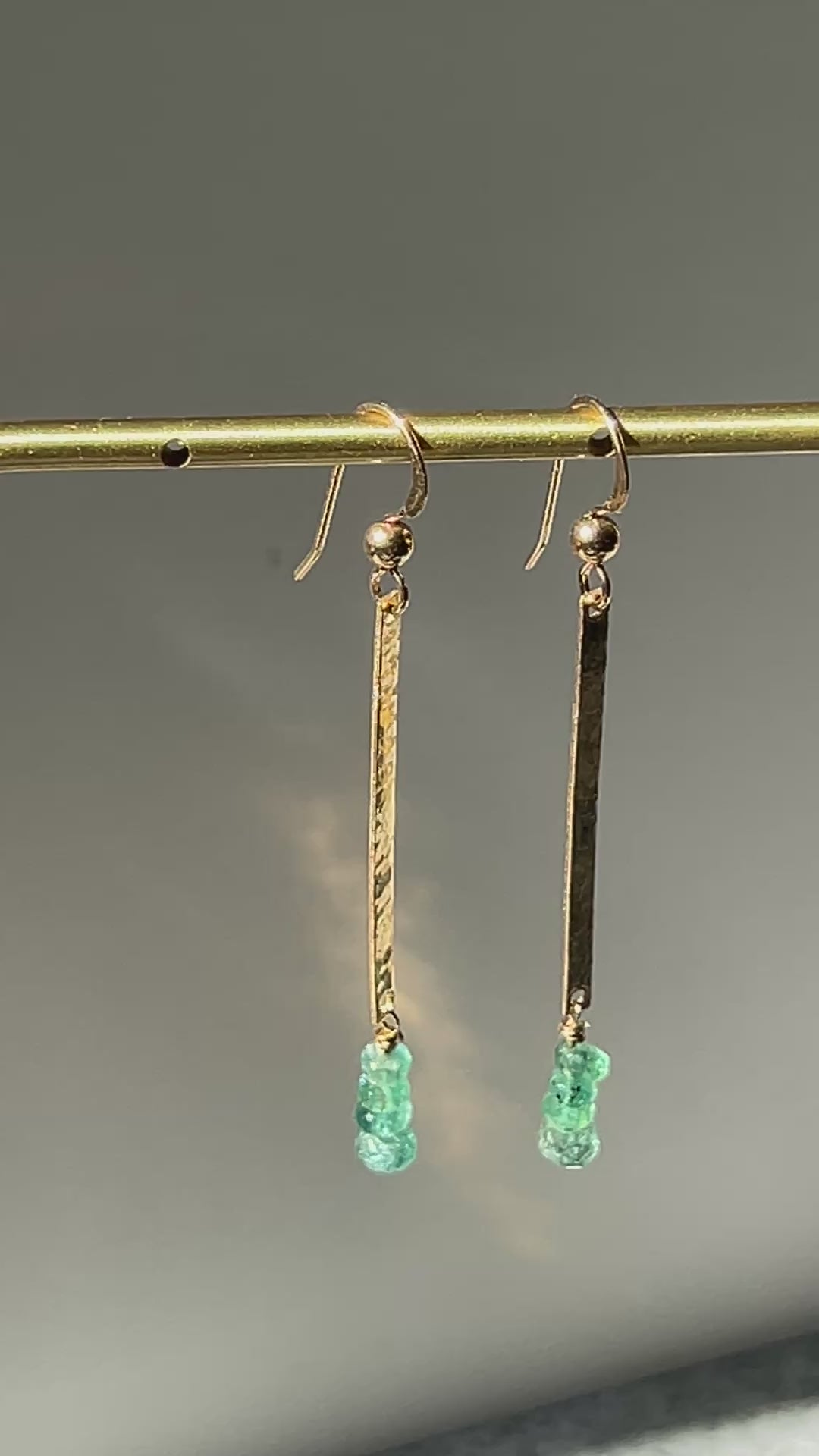Paraiba Tourmaline Bar Earrings