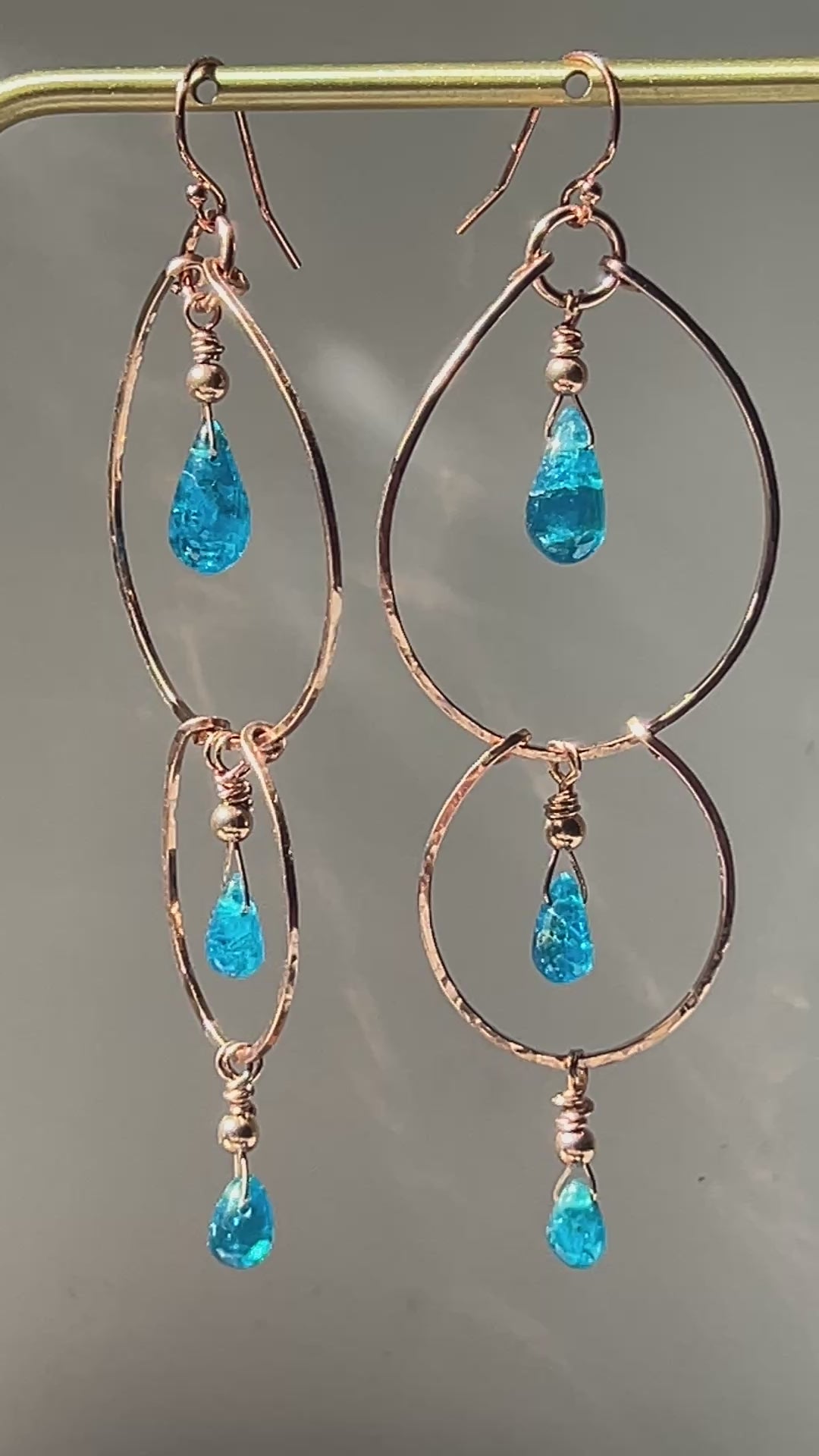 Apatite and 14K Gold Filled Chandelier Earrings